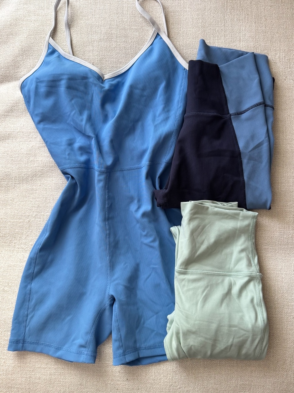 Blue Women's WILO Romper, WILO leggings & Lululemon Leggings
